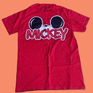 Disney Mickey Mouse Graphic Tee Red Size S 100% Cotton Short Sleeve